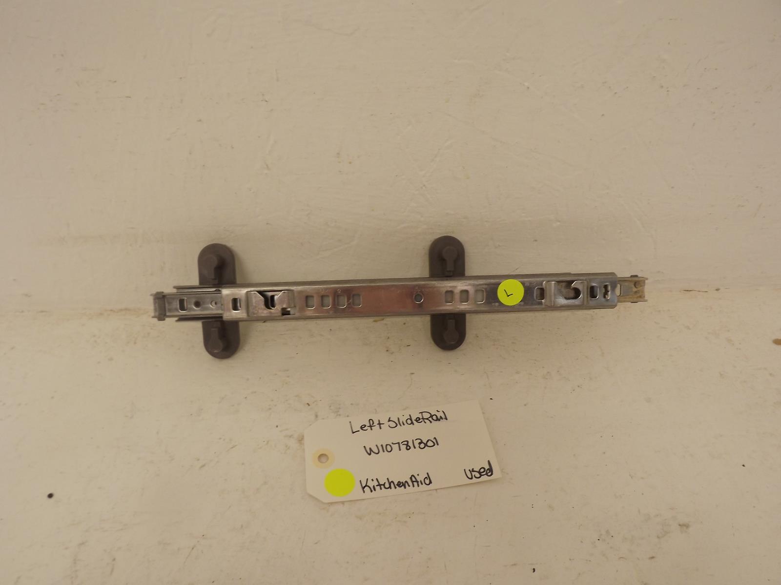 KitchenAid Dishwasher W10781301 Left Slide Rail Used KitchenAid Dishwasher W10781301 Left Slide Rail Used